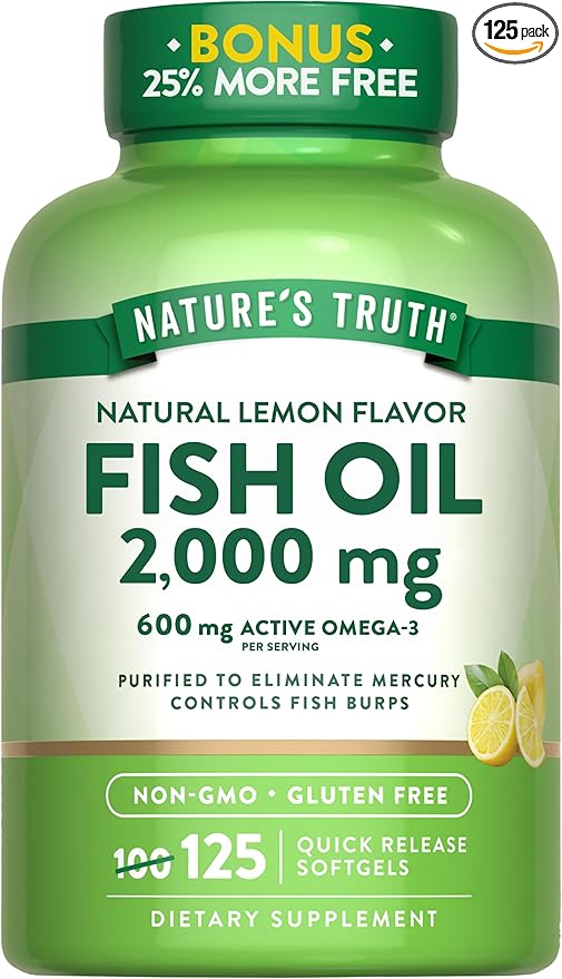 Nature's Truth Omega 3 Fish Oil 2000 mg 125 Liquid
