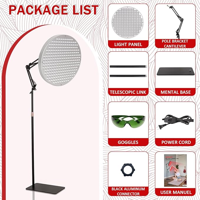 13" Round Red Light Therapy 660nm Red 850nm Infrared