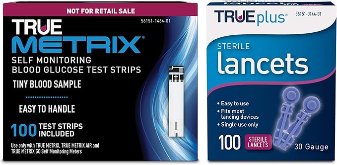 100ct TRUE METRIX® NFRS Test Strips 100ct TRUEplus® 30g Lancets