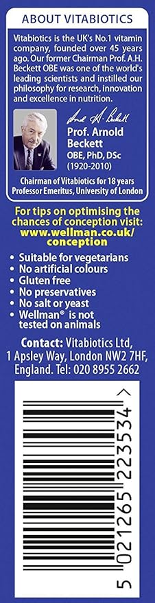 VITABIOTICS WELLMAN CONCEPTION 30 TABLETS by