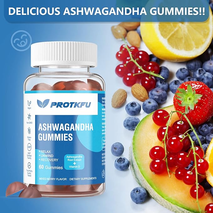 2 Pack Ashwagandha Gummies & Vitamin