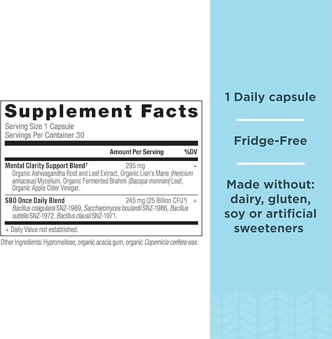 Probiotics for Mental Clarity by Ancient 30Ct, Helps 25 Billion