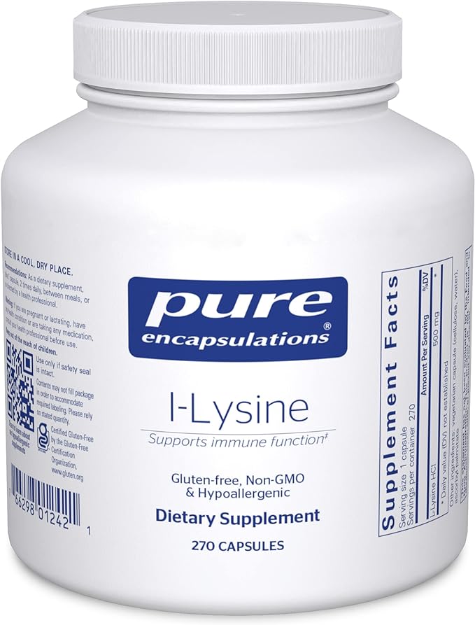 Pure Encapsulations L-Lysine 270 Capsules