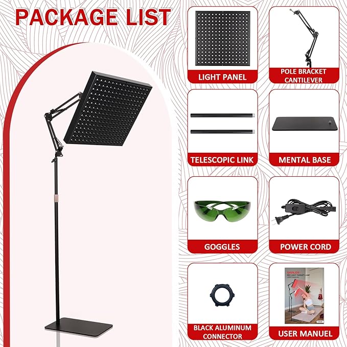 12.2" Squard Red Light Therapy 660nm Red 850nm Infrared