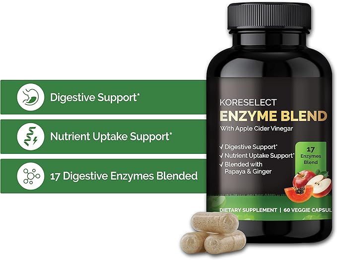 17 Enzyme Blend for Digestive Gut 60 Capsules