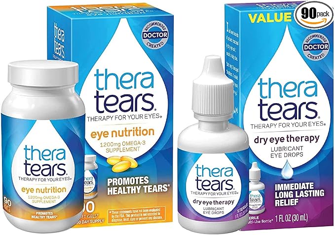 TheraTears 1200mg Omega 3 Supplement 90 Count 30 mL, 1 Fl 1) Value