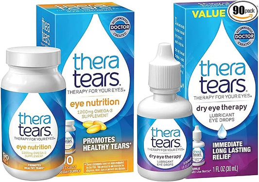 TheraTears 1200mg Omega 3 Supplement 90 Count 30 mL, 1 Fl 1) Value