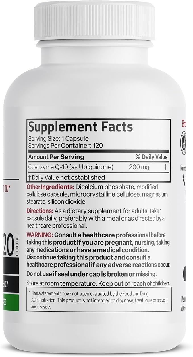 Bronson CoQ10 200 MG High Potency 120 Vegetarian