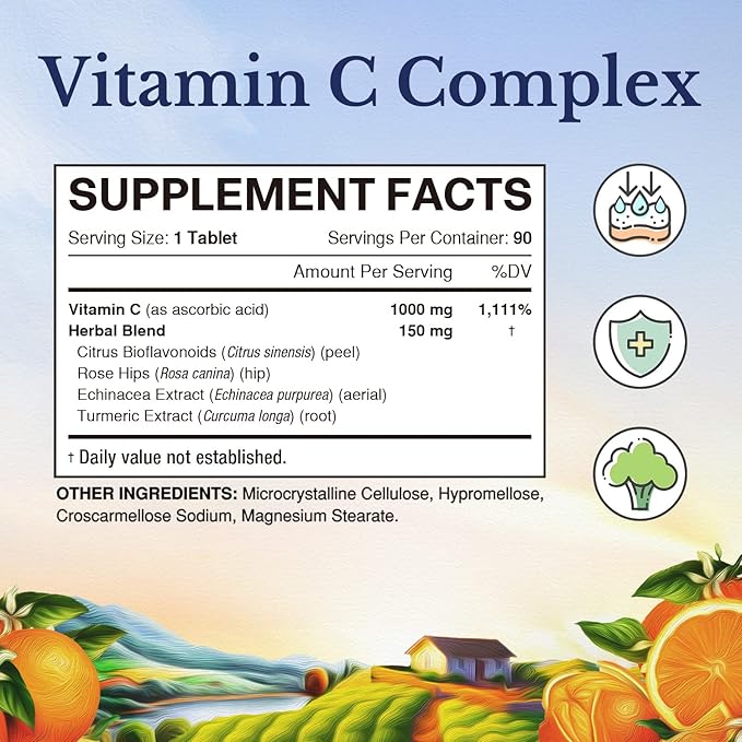 VITALITOWN Vitamin C Complex 1000mg 90 Tablets