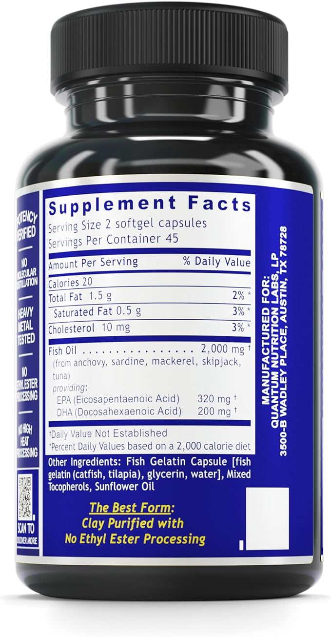QNL Quantum EPA/DHA Softgels Omega-3 Fish 90 Softgel