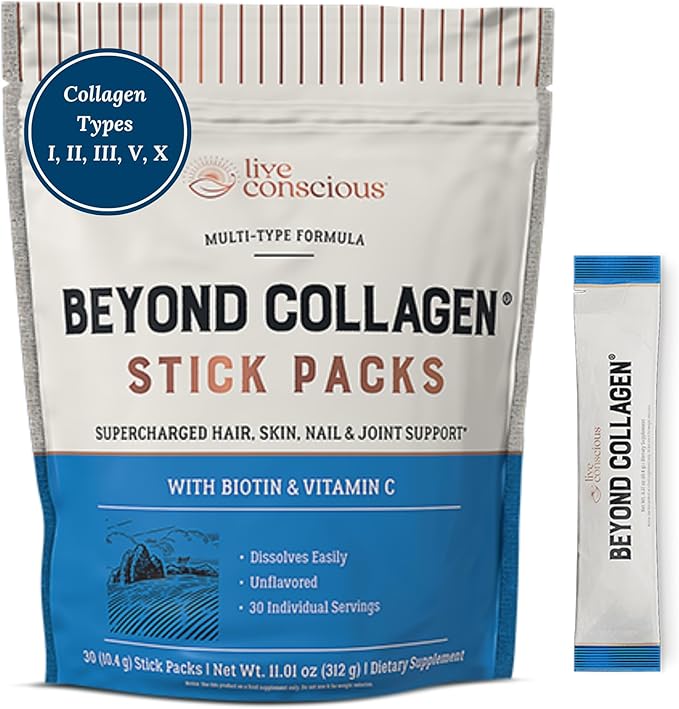 Live Conscious Beyond Collagen Peptides Powder (30 Pack)