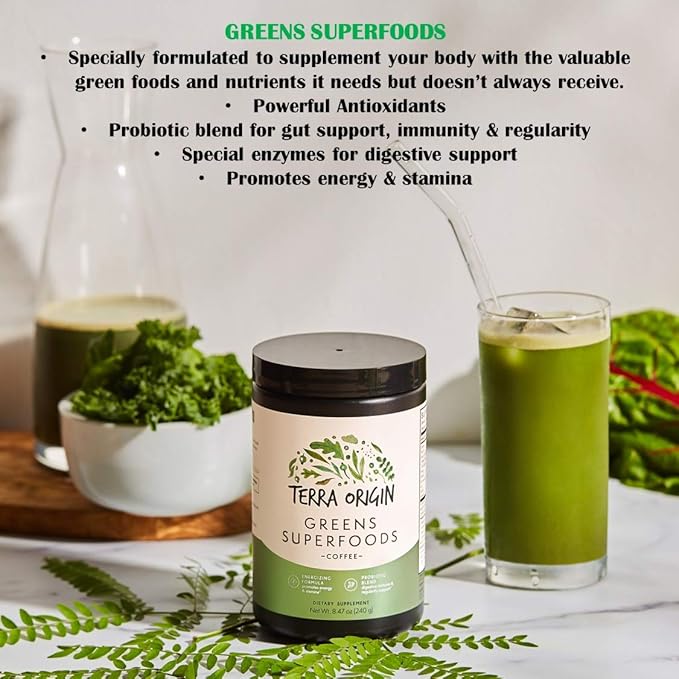 TERRA ORIGIN Superfoods Greens Immune Defense 30 Servings