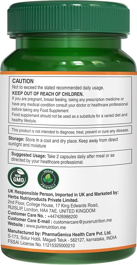 Pure Nutrition Amla Extract 1000mg per 8000mg Amla 60 Veg