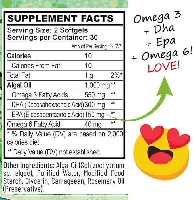 Vegan Omega 3 Algae Oil