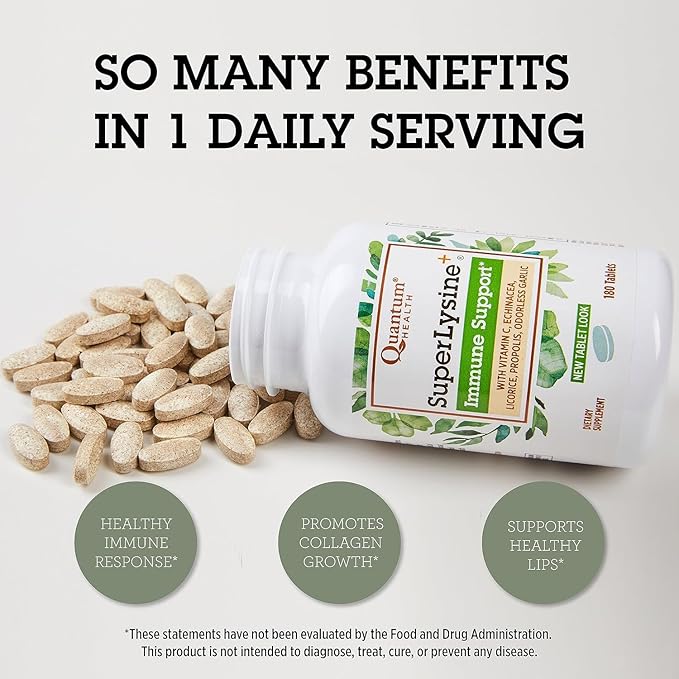 Quantum Health SuperLysine+ Advanced Formula Immune 1500 mg, 180 Tablets 2)