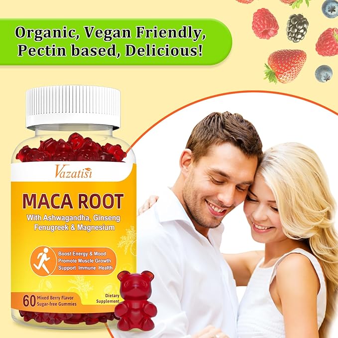 2000 mg Maca Root Gummies 60 Vegan