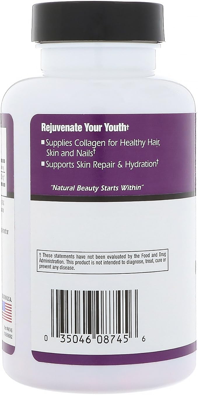 Super Collagen Capsules for Beauty, Healthy Joints, Hair, Skin, & Nails, 90 Servings, Multi, (N8745)