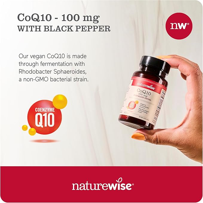 NatureWise CoQ10 100mg Softgels, High Absorption CoQ10 with 200 Softgels[200-Day Softgels[200-Day Supply]