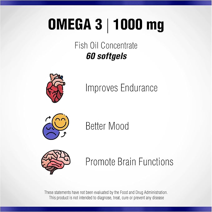 Omega 3 1000mg Fish Oil 60 3 Fish