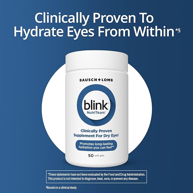 Blink NutriTears Clinically Proven Supplement 50 Softgels,
