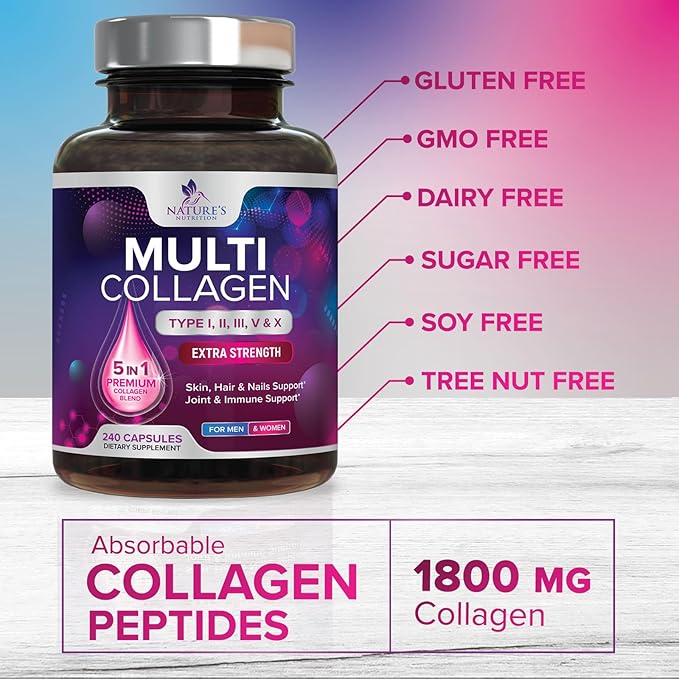 Collagen Peptides for Women & Men 240 Capsules