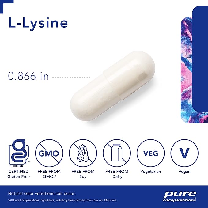 Pure Encapsulations L-Lysine 90 Capsules