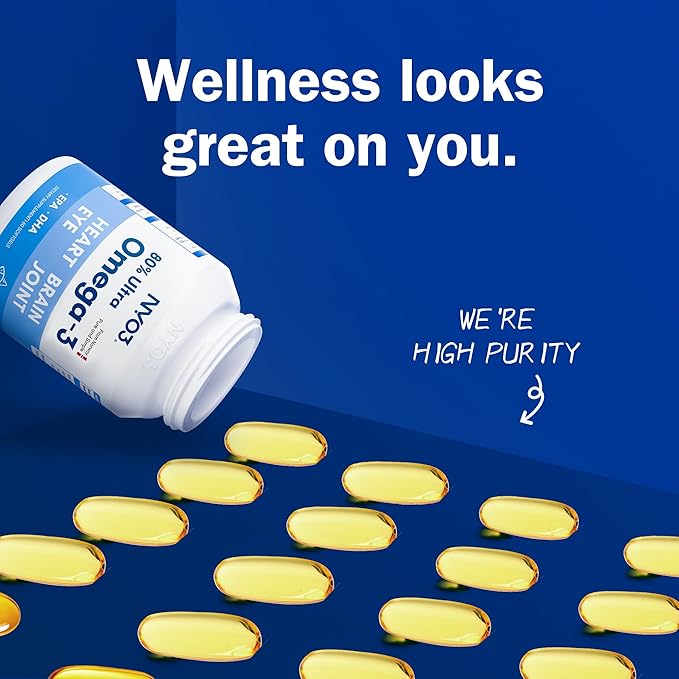 Fish Oil Supplement 2000 mg, 80% 3 with 3 Fatty 60 Softgels 60 Day