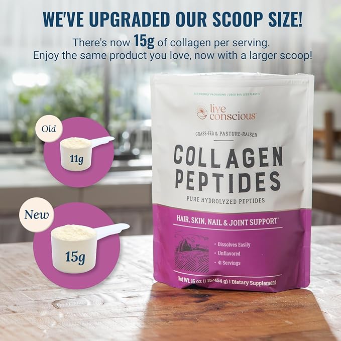 Live Conscious Collagen Peptides Powder 16oz