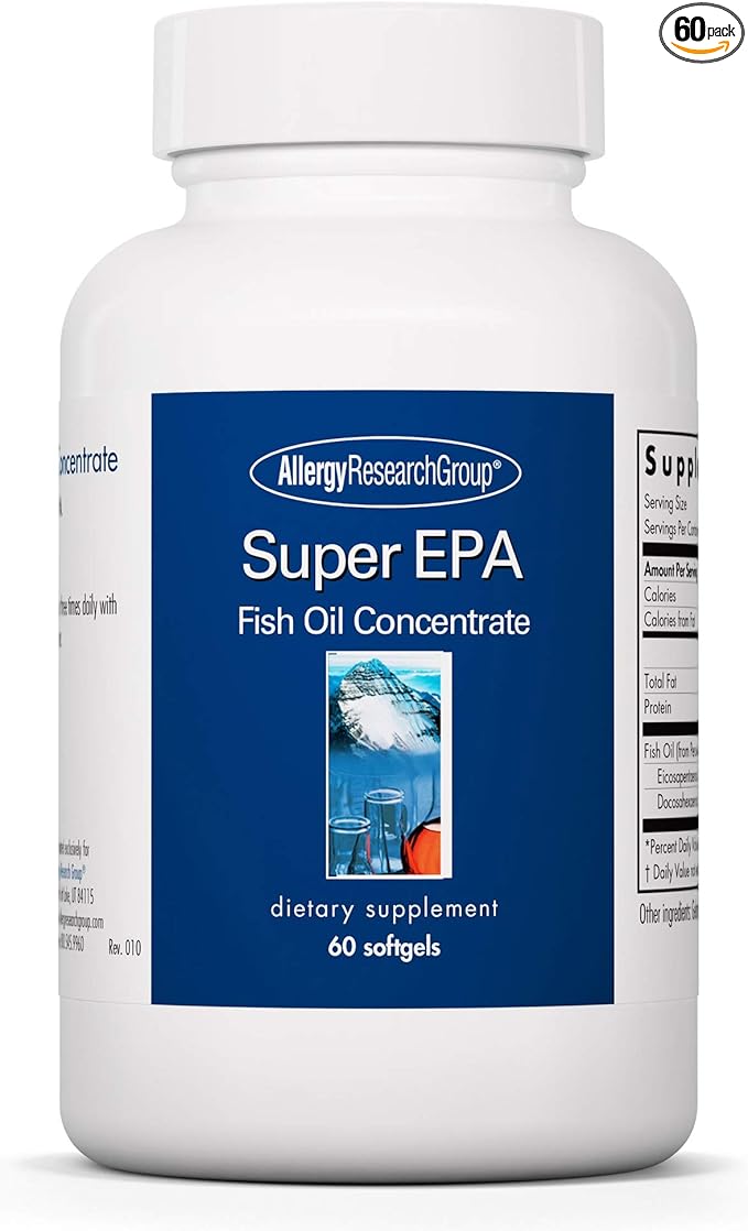 Allergy Research Group Super EPA 3 Supplement, 3 Fatty 60 Count