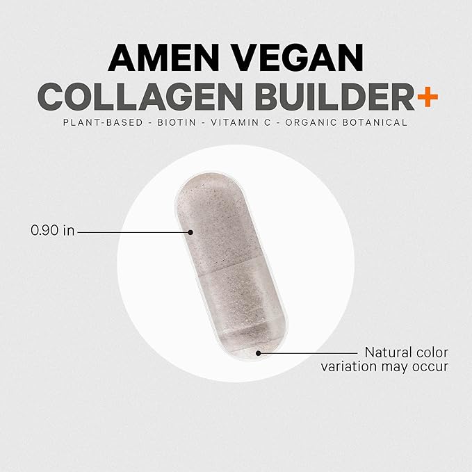 Amen Plant-Based Vegan Collagen Builder Supplement 30 Capsules