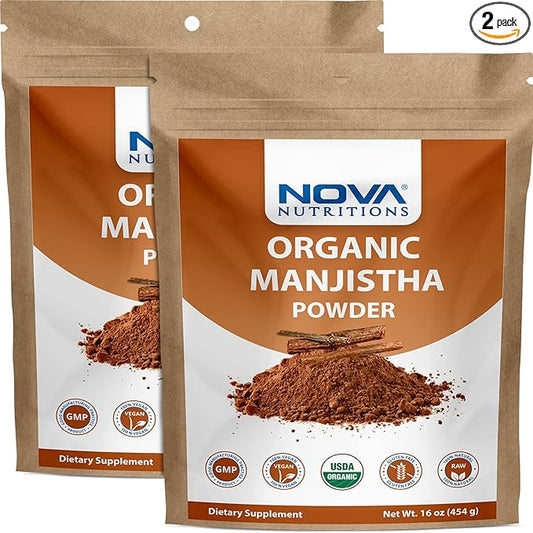 2 Pack Nova Nutritions Certified Organic 16 OZ (454 gm)