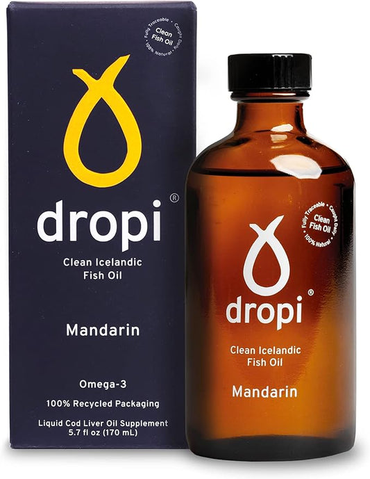 Dropi Omega 3 Fish Oil Liquid, Mandarin Omega-3s EPA, 5.7 Fl