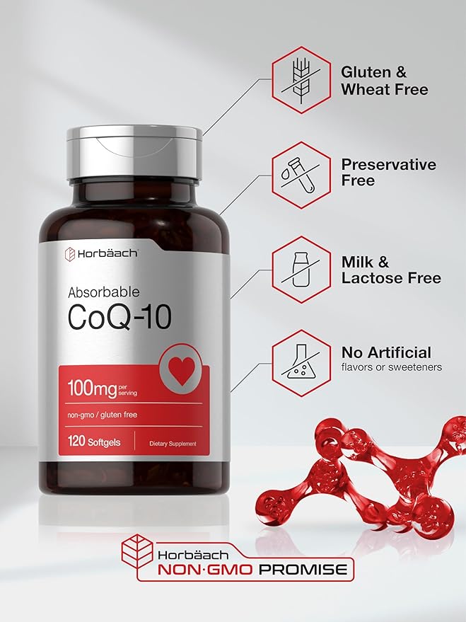 Horbäach CoQ10 100mg Softgels 120 Count