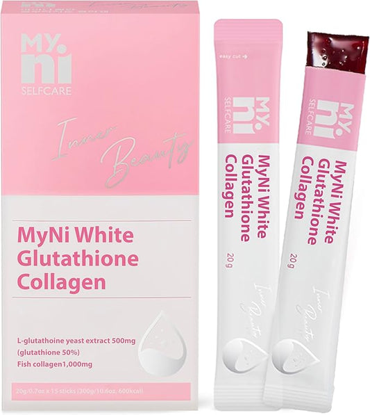 Glutathione Collagen Jelly (15 Sticks) 500mg, Low-Molecular 1,000mg, Pomegranate