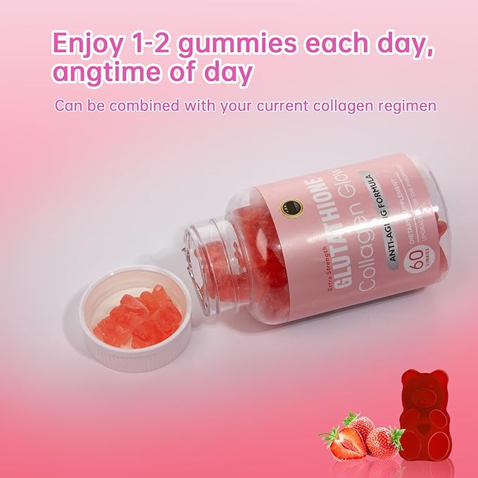 Glutathione Collagen Glow Gummies for Women, 60/120Pcs Korean (2)