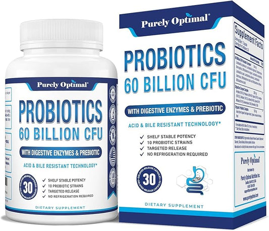 Purely Optimal Premium Probiotics 60 Billion