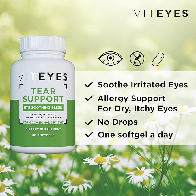 Viteyes Tear Support Eye Soothing Blend, Omega-3 fish 30 Softgels