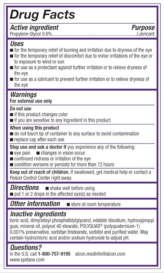 Systane Complete Lubricant Eye Drops, 0.34 2)