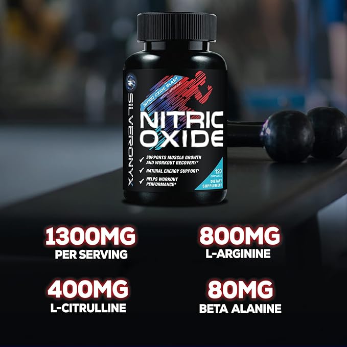 Extra Strength Nitric Oxide Supplement L 3X Strength 120 Capsules