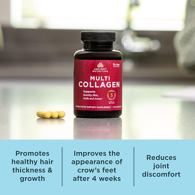 Ancient Nutrition Collagen Peptides Capsules Supplement, 90 Count (2 Pack)