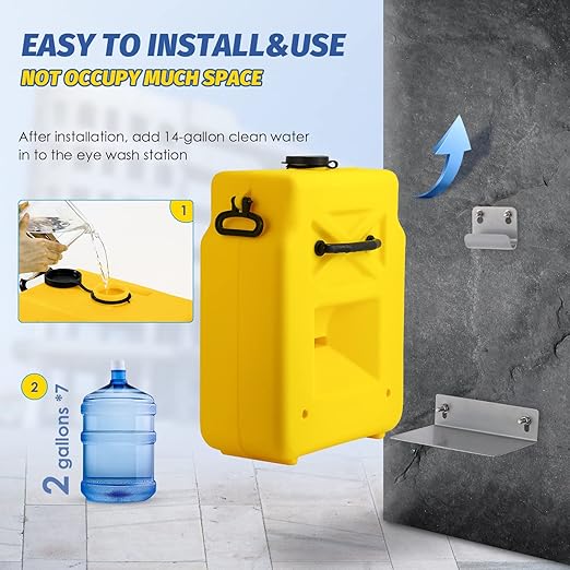 14gal Portable Eye Wash Station, 15min