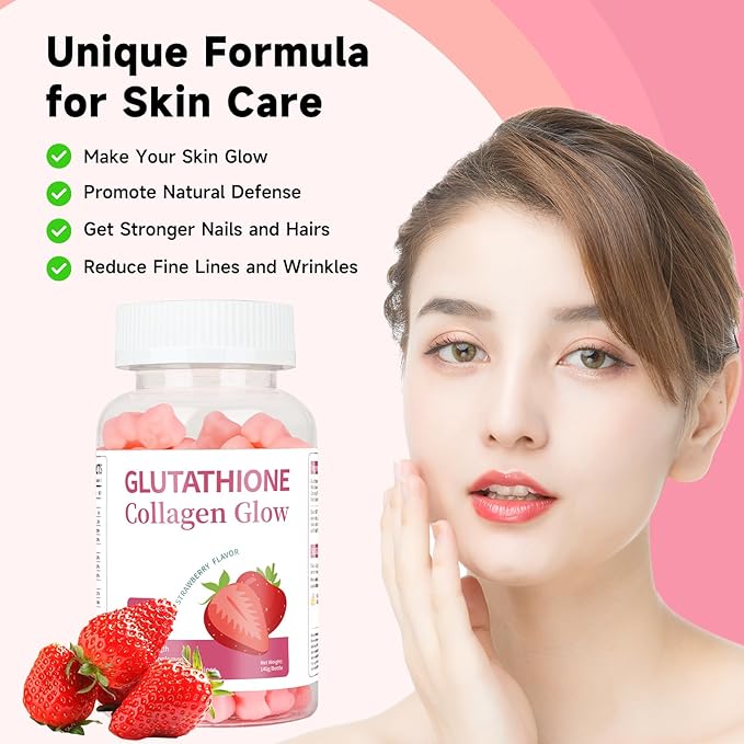 Glutathione Collagen Glow Gummies, Glutathione Collagen 2 Bottle