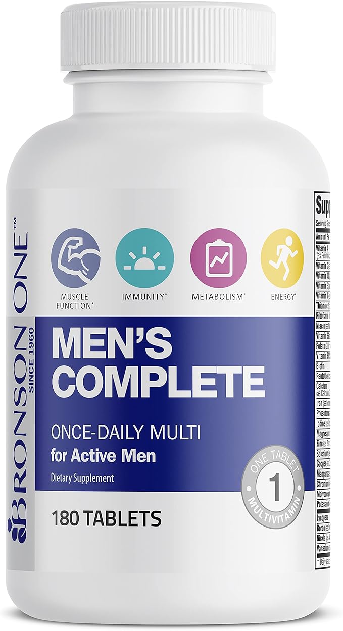 Bronson ONE Daily Men’s Complete Multivitamin 180 Tablets
