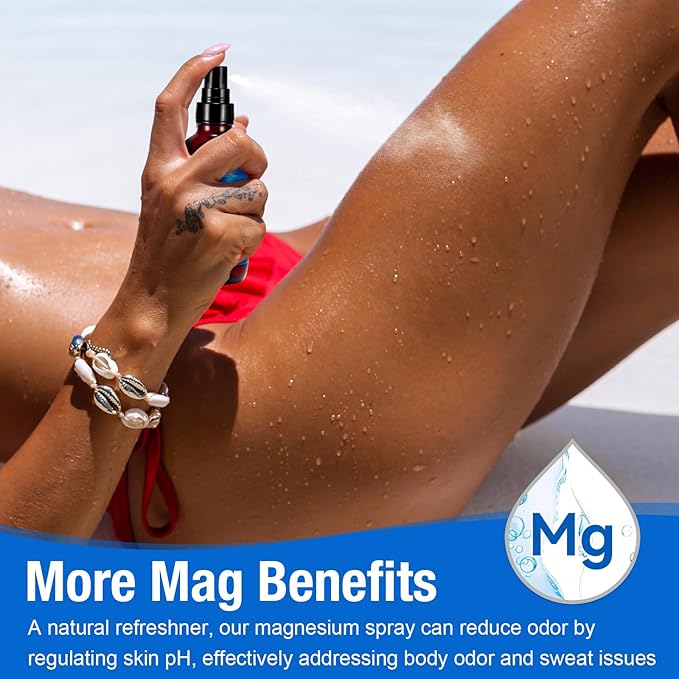 Magnesium Oil for Feet, Magnesium Spray, Pure Magnesium Oil Spray Organic Natural Magnesium Spray Glass Bottle, Easy to Absorb and Use 120ml