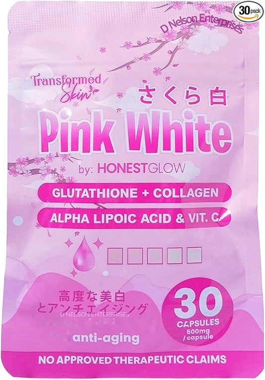 Transformed Skin Pink White Glutathione + 30 Count