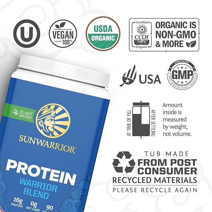 Vegan Organic Protein Powder Plant-based 30 Servings