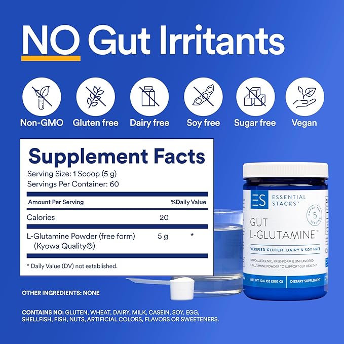 Essential Stacks Gut L-Glutamine Powder