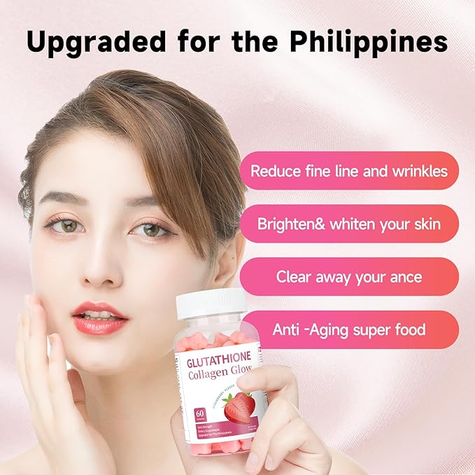 Glutathione Collagen Glow Gummies, Glutathione Collagen 2 Bottle