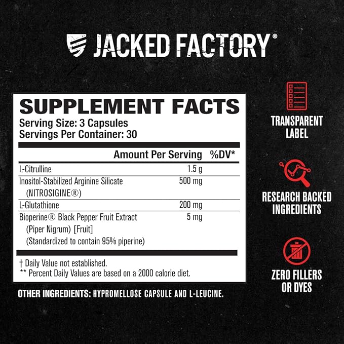 Jacked Factory N.O. XT Nitric Oxide 90 Veggie