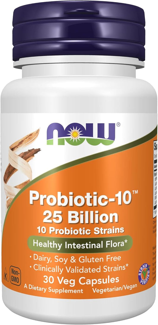 NOW Supplements, Probiotic-10™, 25 Billion, 10 Probiotic 30 Veg